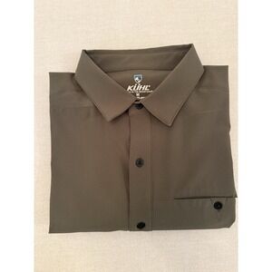 Kuhl Tufflex Men's Short Sleeve Shirt Grey Hiking Outdoor Tech Button Up Size M